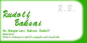 rudolf baksai business card